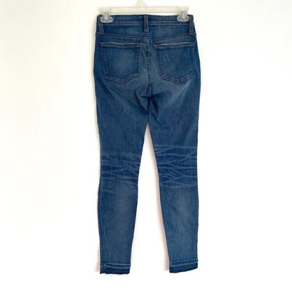 NEW NWT J. CREW 8" Toothpick Jean Newcastle Wash Let Down Hem Ripped Skinny 25 - Picture 11 of 12